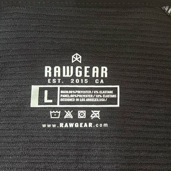 Raw Gear Men’s Black and Gray L/S Quarter Zip Shirt with Zip Pocket. Large. NWT - Picture 7 of 15